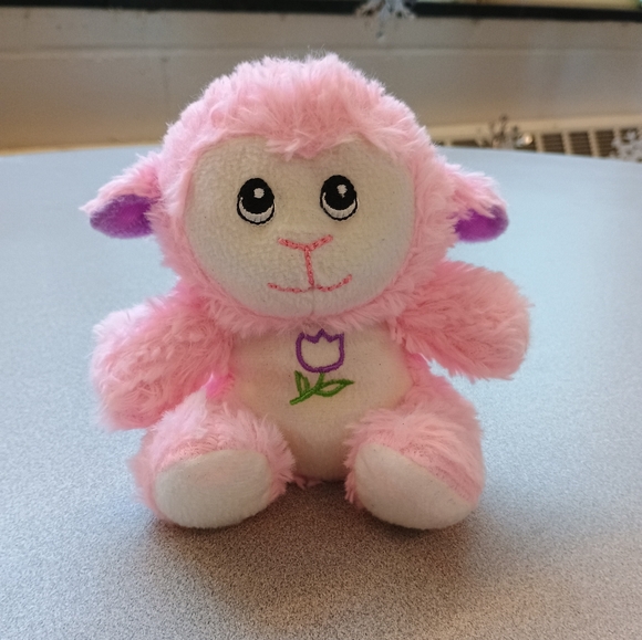 Fuzzy Friends Pink Sheep Lamb🐑 Adorable Easter Plush Stuffed Animal Soft Toy 5" - Picture 2 of 14